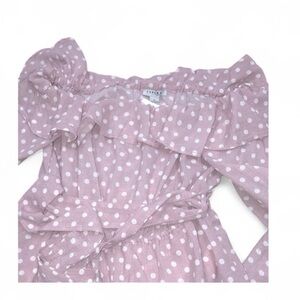Favlux size large pink polka dot flirty romper